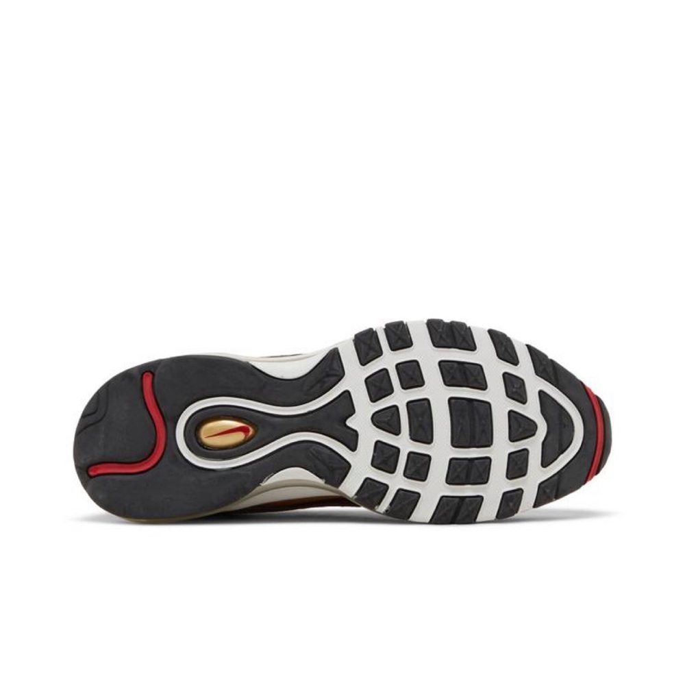 Nike WMNS Air Max 97
Metallic Gold/Black/White/ Varsity Red
Size 6.5
DQ9131-700 - Picture 6 of 16